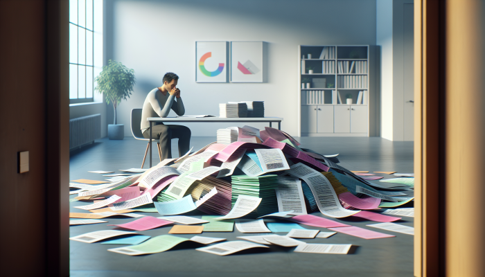Understanding Debt Consolidation: Impact Explained | DCL Understanding Debt Consolidation: A person consolidating colorful debt papers into one clear document in a serene office, symbolizing financial relief.