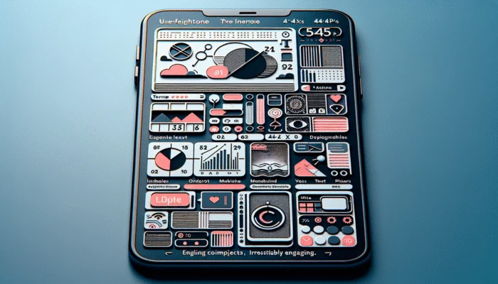 Smartphone interface showcasing large, easy-to-tap 44x44 pixel buttons for enhanced usability.