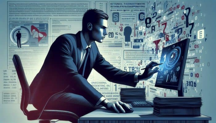 How to Monitor Credit During Debt Consolidation | DCL How to Monitor Credit During Debt Consolidation: A person intently reviewing credit reports on a computer in a modern UK office, surrounded by financial data.