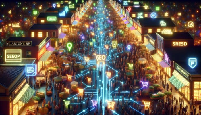 A dynamic e-commerce platform leveraging SEO keywords to drive traffic to optimized online stores in Glastonbury.