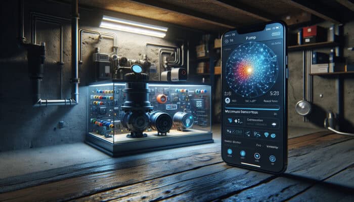 Smart pump and moisture sensors in crawl space, activating and alerting smartphone for moisture control.